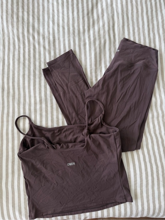 Oner Active Other - Oner Active Effortless Leggings & Top Brown Seamless Cami & Legging Set